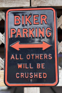 Biker Parking at Bradford Pub & Grub Hwy 47 Cambridge